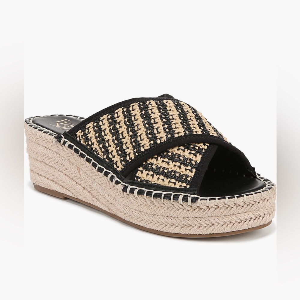 Franco Sarto Espadrille raffia sandals. Brand new. SO comfortable. Size 9.